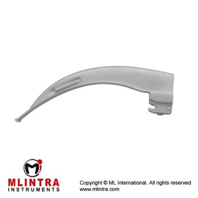 Corona™ Premium Fiber Optic McIntosh Laryngoscope Blade Fig. 4 - For Men Stainless Steel, Working Length 130 mm